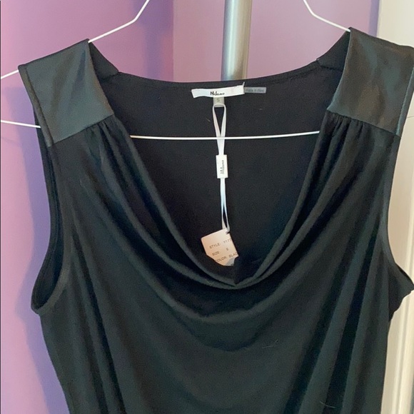 Black romper with leather details - Picture 5 of 5